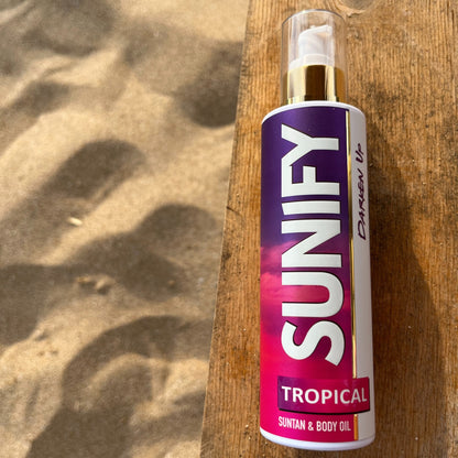 SUNIFY TROPICAL натурално масло за тен за тяло и лице 200ml